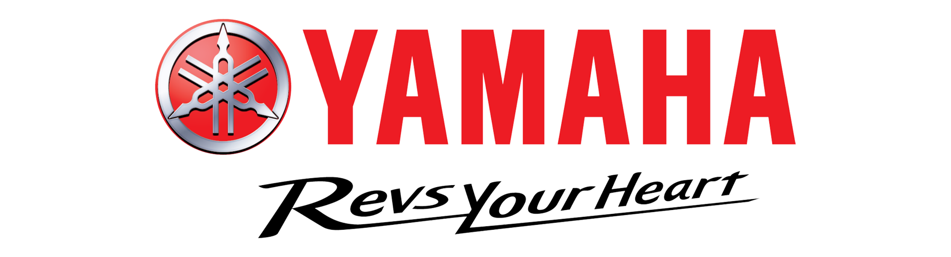 Red Yamaha logo with text “Yamaha. Revs Your Heart.”